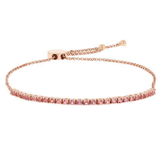 My Story 14K Rose Gold Pink Tourmaline Bracelet