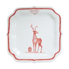 Juliska Country Estate Ruby Reindeer Games Party Plate, Rudolph