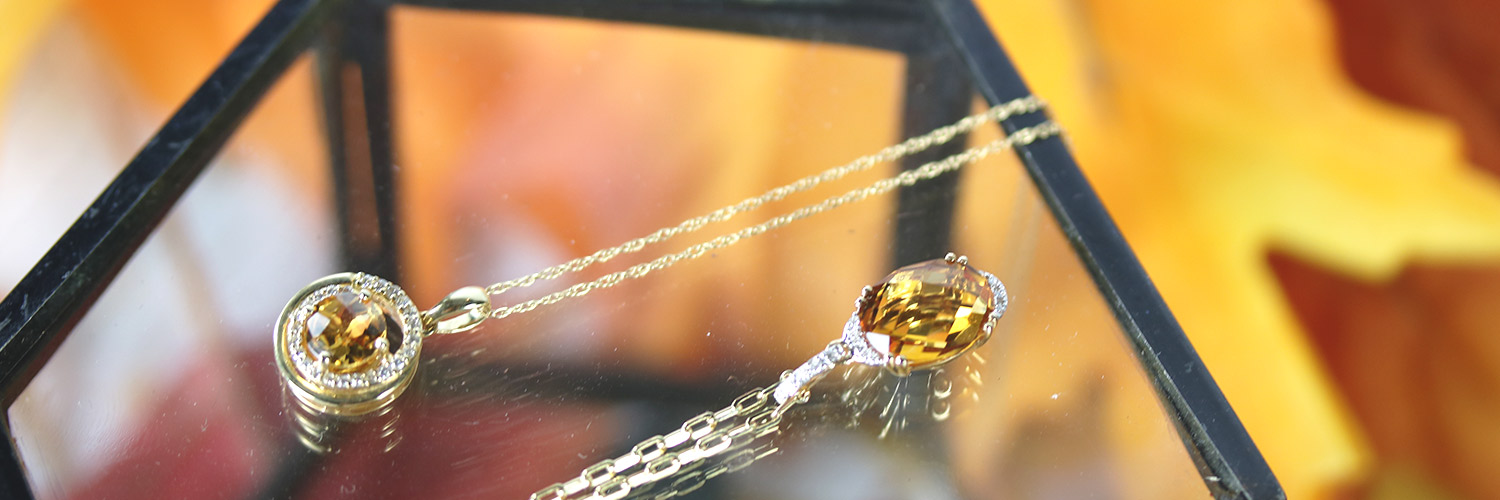 citrine necklaces