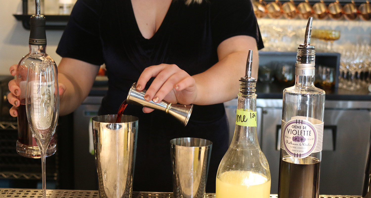 making cocktails