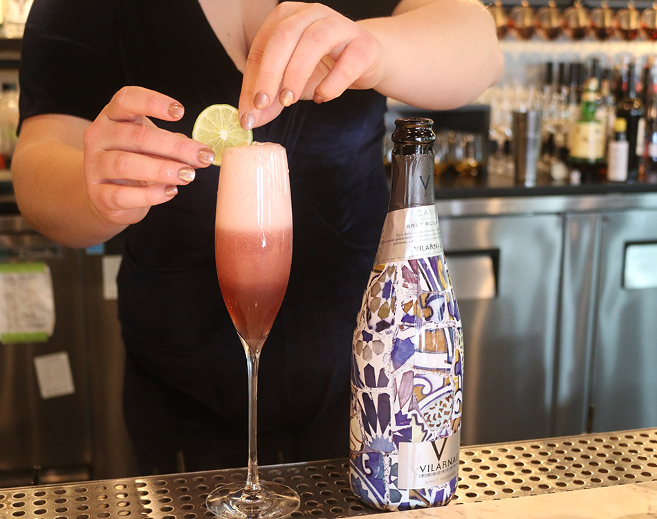 finishing touches to the cocktail