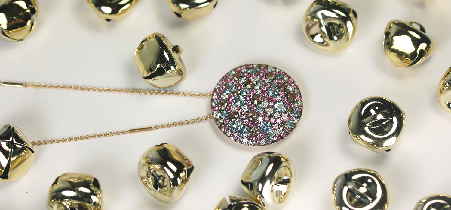 blue topaz rose gold pendant