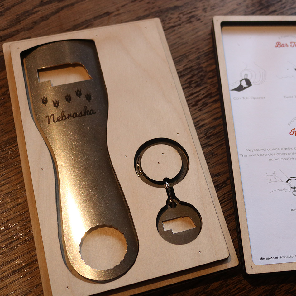 nebraska bottle opener and keychain bottle opener