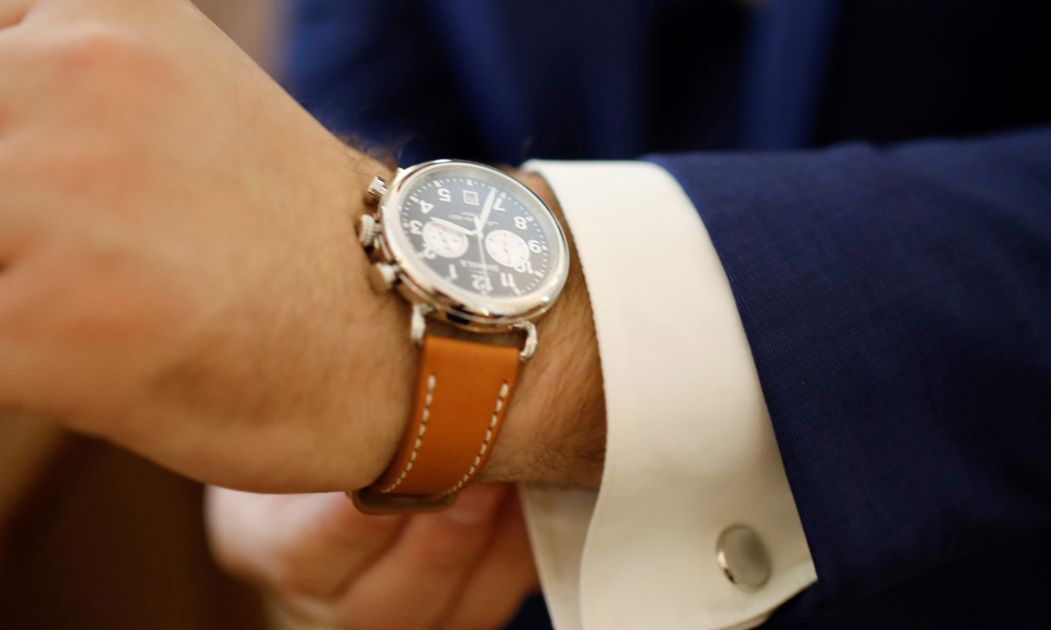 watch and cufflinks