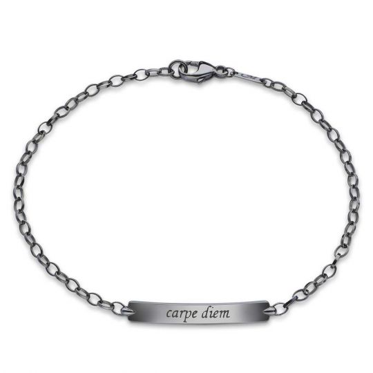 carpe diem engraved bracelet