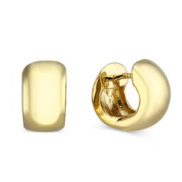 gold huggie earrings