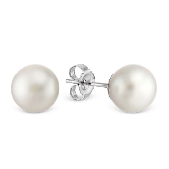 pearl stud earrings