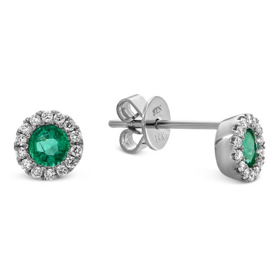 emerald stud earrings