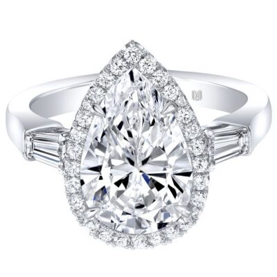 rahaminov pear shaped diamond ring