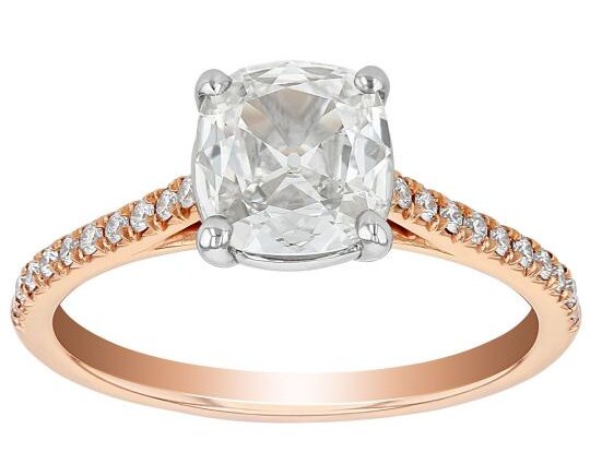 elege-cushion-cut-diamond-ring-CNERG0627A rose gold cushion cut engagement ring