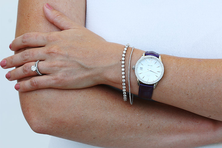 diamond tennis bracelets with watch