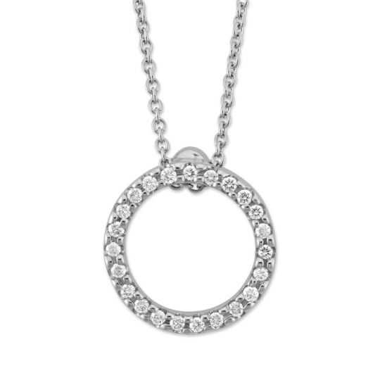 roberto coin diamond circle necklace