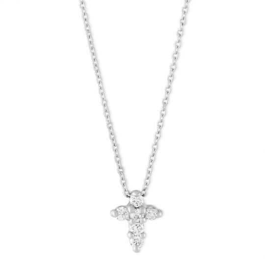 roberto coin diamond cross necklace