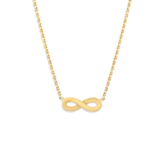 yellow gold infinity necklace
