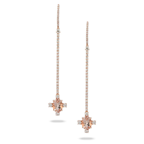 morganite drop earrings