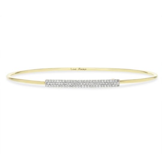 diamond bar bracelet in yellow gold