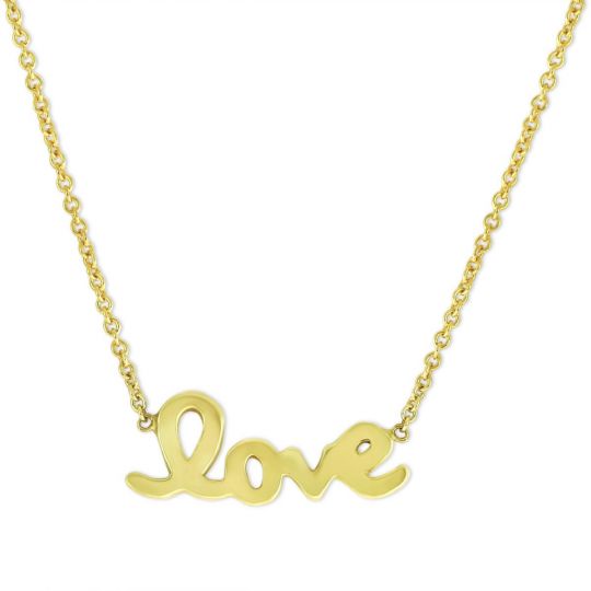 yellow gold love necklace