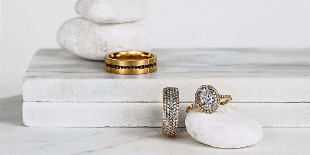 Christian Bauer Diamond & Plain 14K White & Rose Wedding Ring - Royal  Coster Diamonds