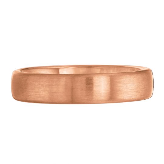 brushed rose gold wedding band