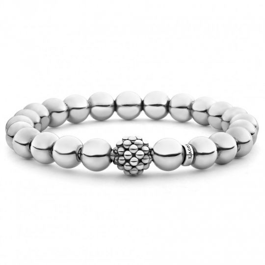 Sterling silver beaded bracelet