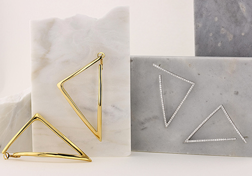 triangle shape earrings