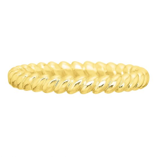 yellow gold rope pattern wedding band