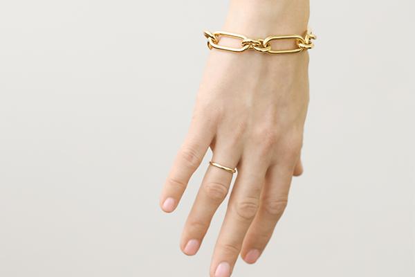 yellow gold chain link bracelet