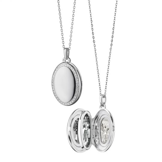 silver locket necklace