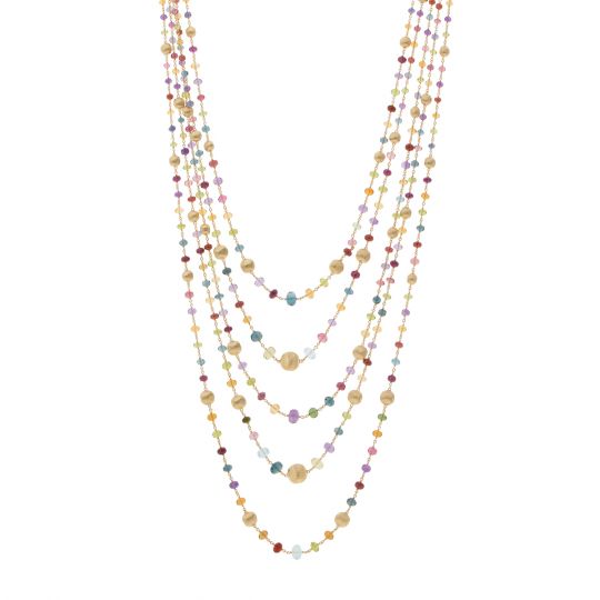 beaded multi strand necklace