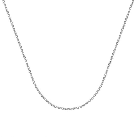 Rectangle Link Chunky Chain Necklace (Silver) – adorne