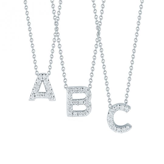 roberto coin diamond letter necklace