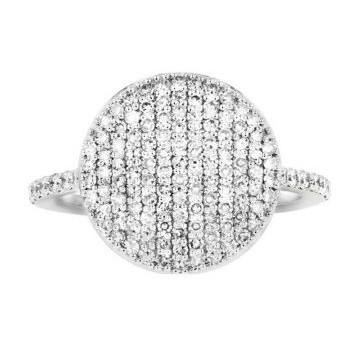 Diamond Pave Disc Ring