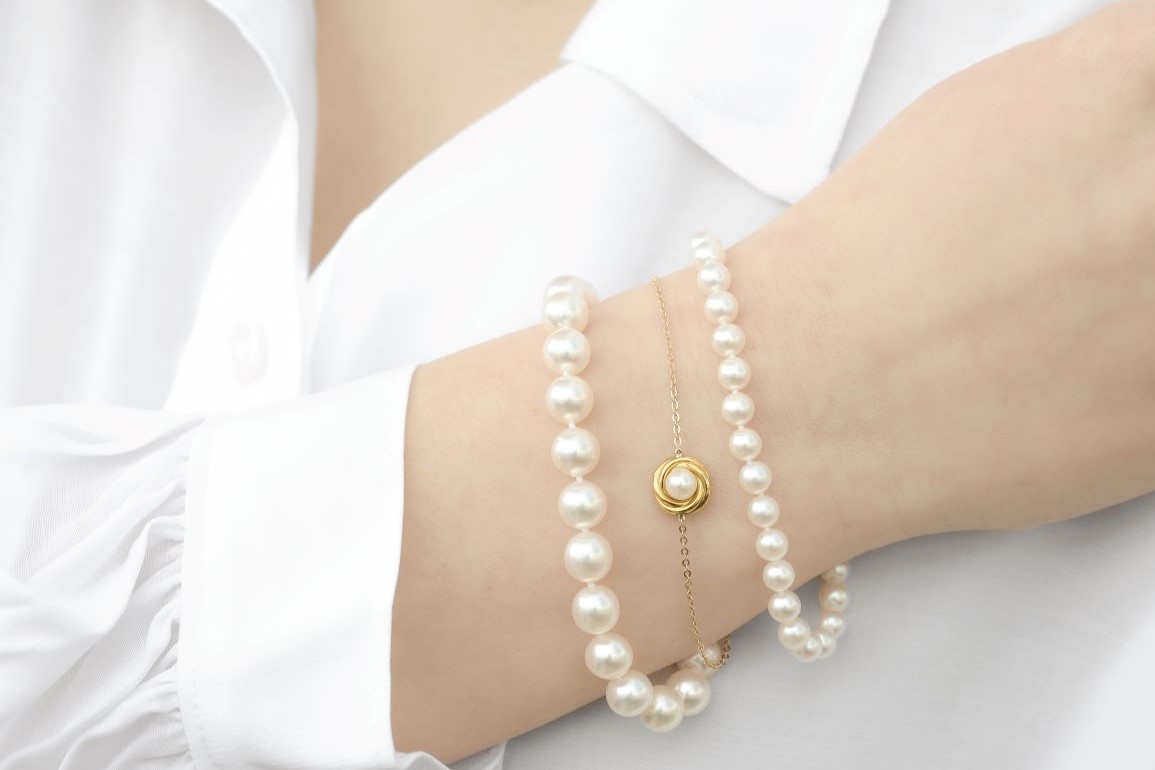 pearl bracelet stack