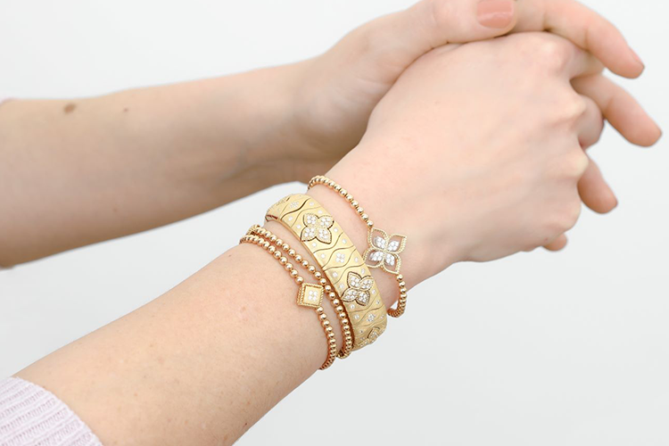 floral-bracelets floral yellow gold bracelets