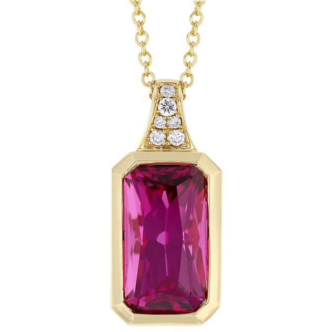 pink tourmaline pendant