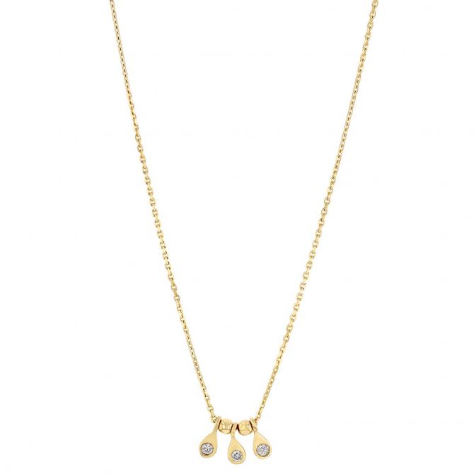yellow gold dainty necklace