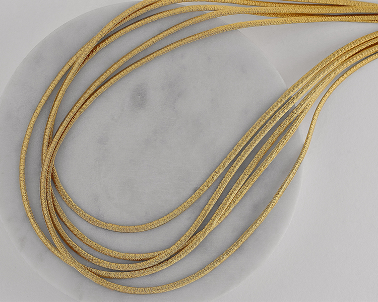 flat yellow gold chain necklaces