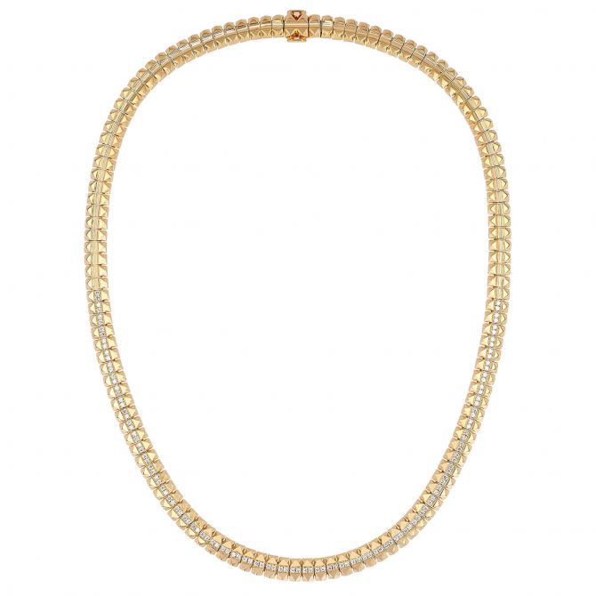 yellow gold diamond collar