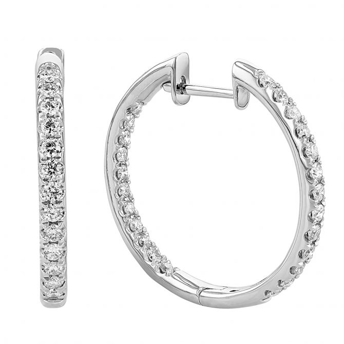 inside out diamond hoops