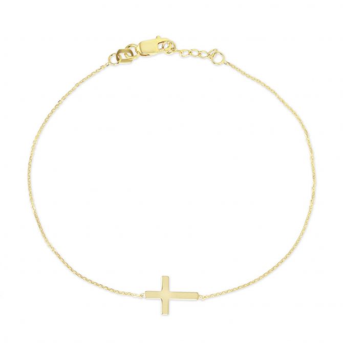 gold cross bracelet