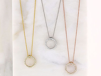 diamond circle pendants