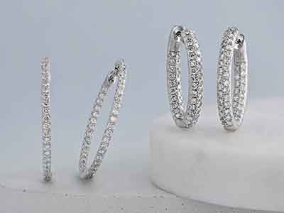 diamond hoop earrings