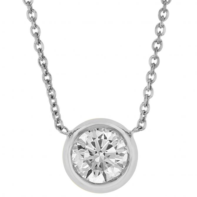 diamond bezel set pendant