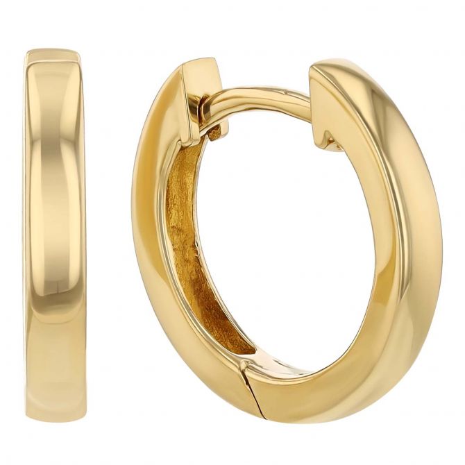 yellow gold hoop earrings