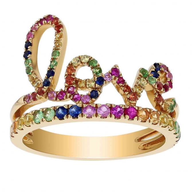 love multicolored ring
