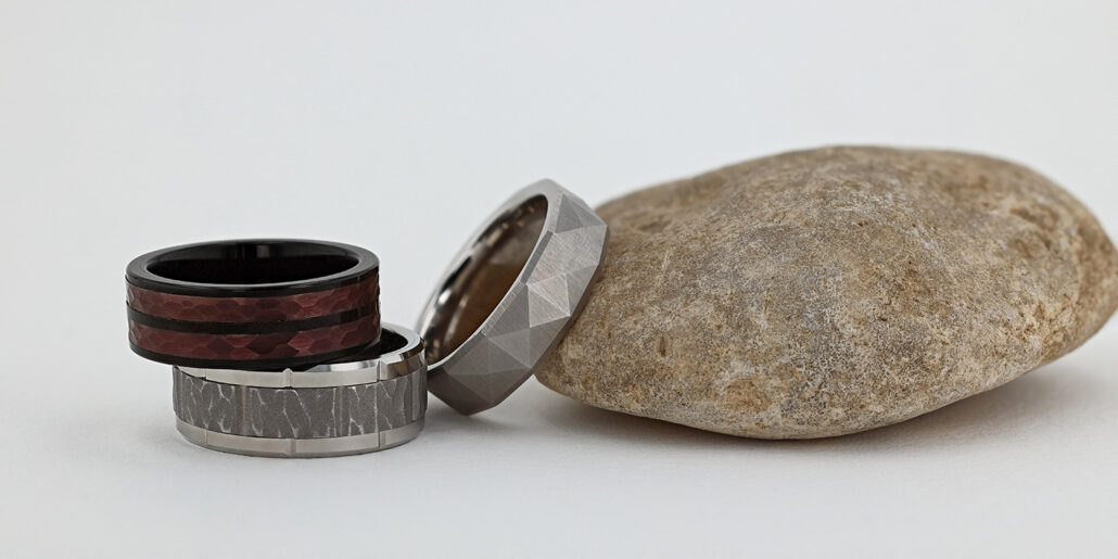 Palladium Engraved Chinese Symbol Wedding Ring — Form Bespoke Jewellers