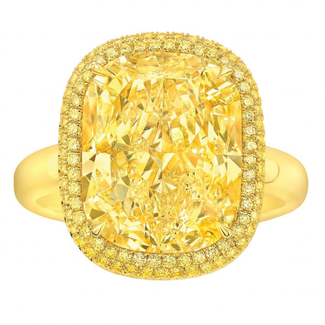 fancy color yellow diamond ring