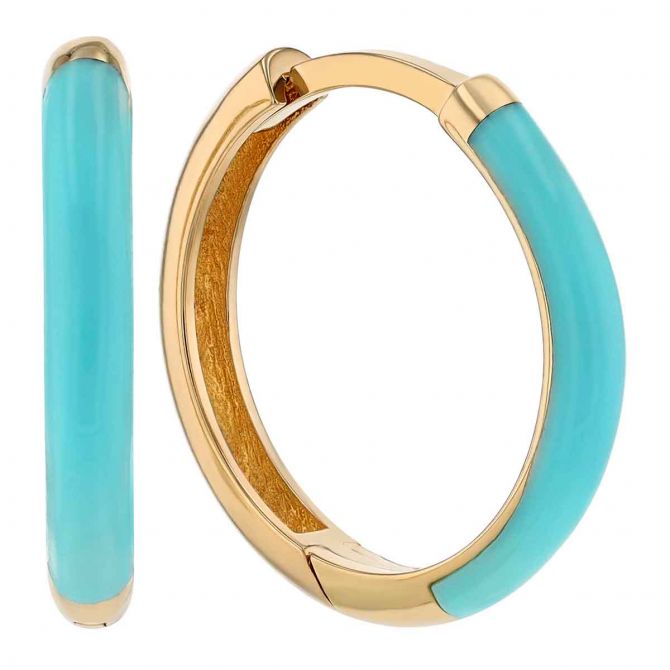 turquoise hoop earrings