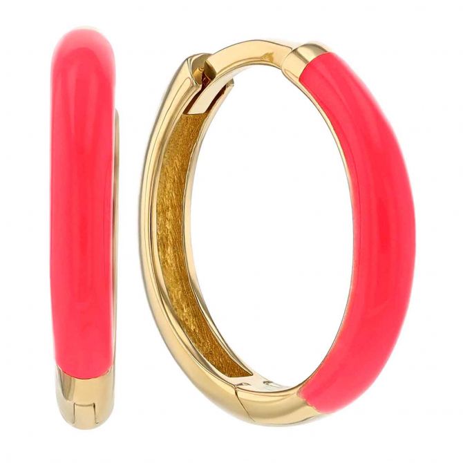 enamel hoop earrings