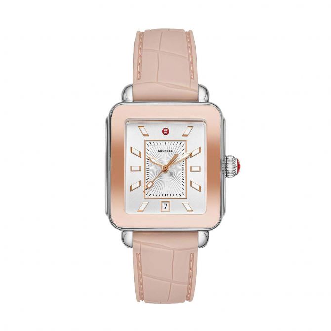 michele pink watch